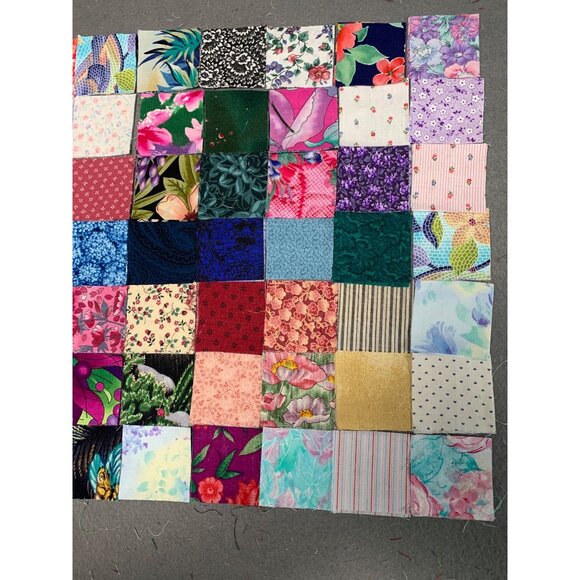126 Precut 2" Cotton Fabric Squares Assorted Floral Prints Quilting Sewing Craft - Picture 3 of 5